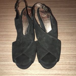 Sofft Black Slingback Heel Sandal Size 9